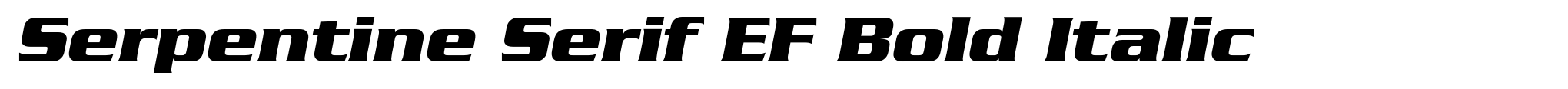 Serpentine Serif EF Bold Italic image
